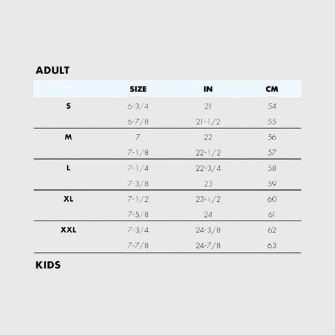 Kangol size chart