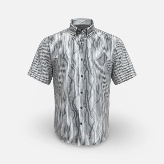 American Heritage Seersucker Short Sleeve Shirt | Grey