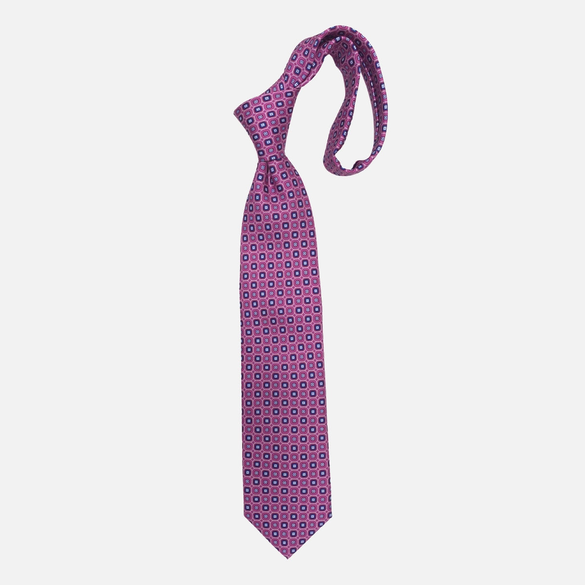Pink 100% silk tie for men