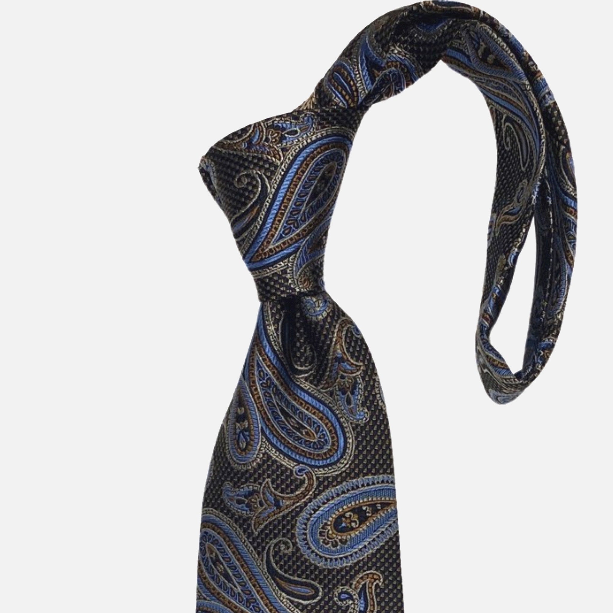 Premium silk tie with paisley pattern