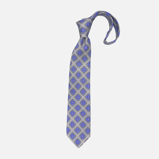 JZ Richards Silver premium silk tie