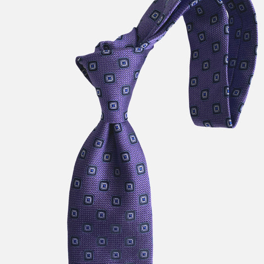 Premium Textured Purple Silk Necktie for Men