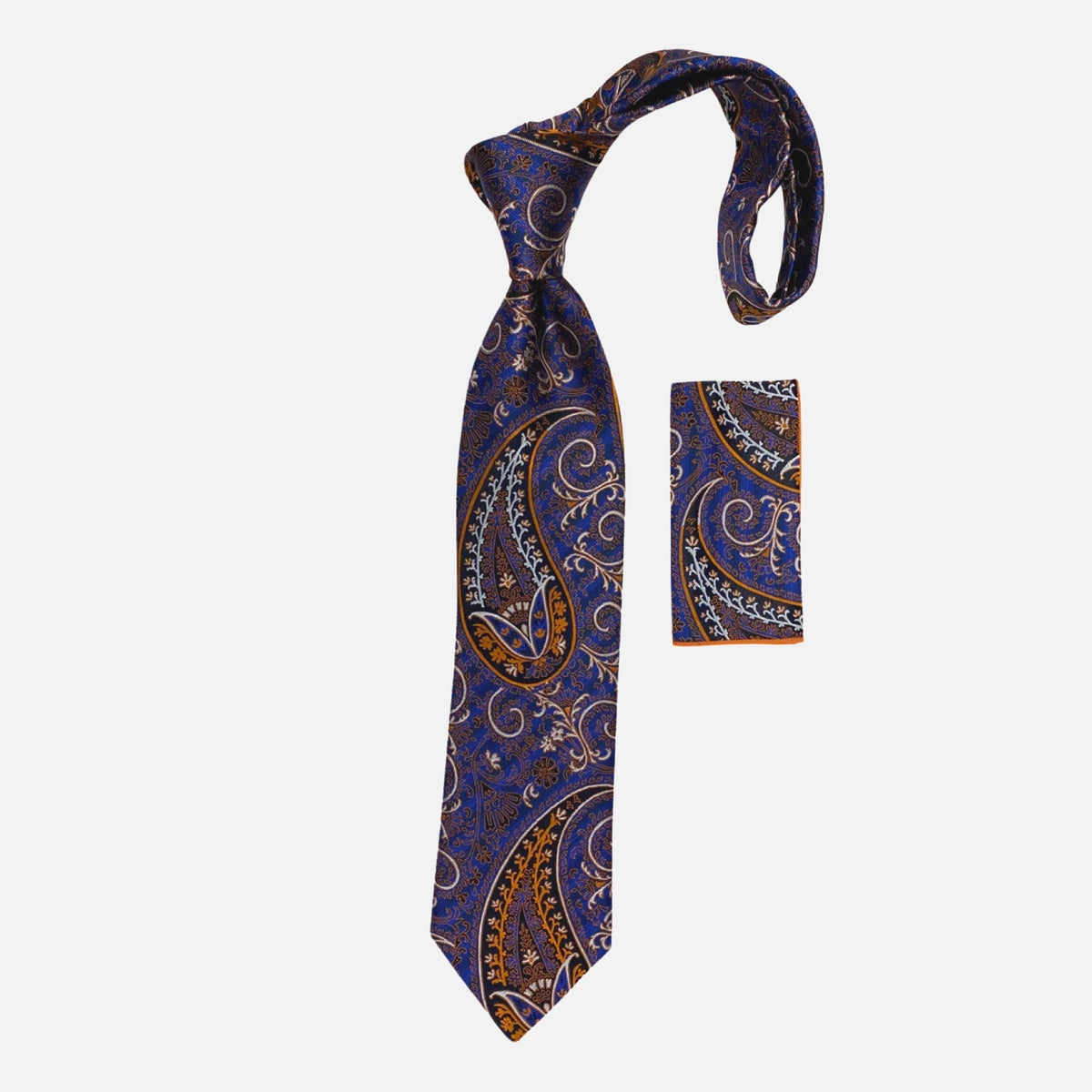 100% silk paisley blue tie by Steven Land