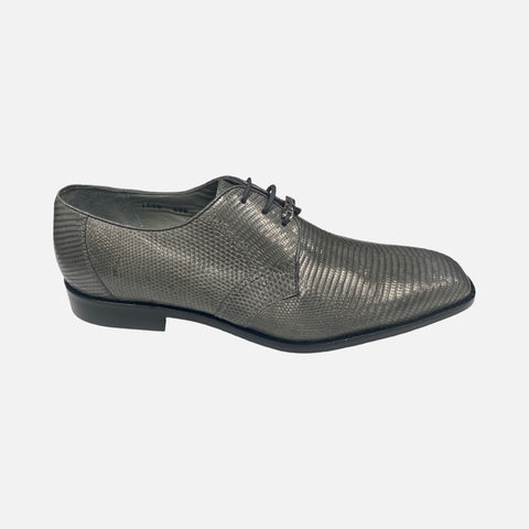 Belvedere gray lizard shoe mens