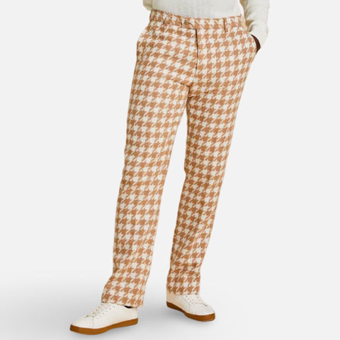 Men’s Inserch Khaki Houndstooth Winter Pants