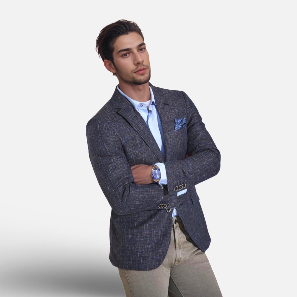 S. Cohen Men’s Modern-Fit Blazer - Textured Linen-Cotton Blend