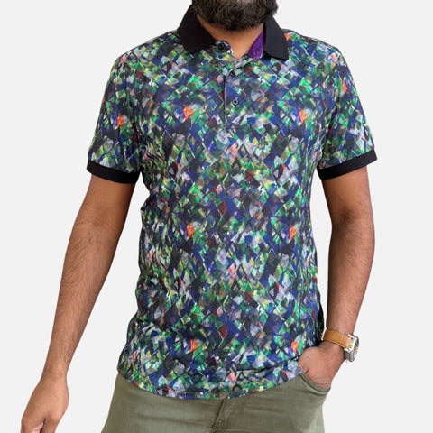 Men’s Polo Collar Green Summer Shirt