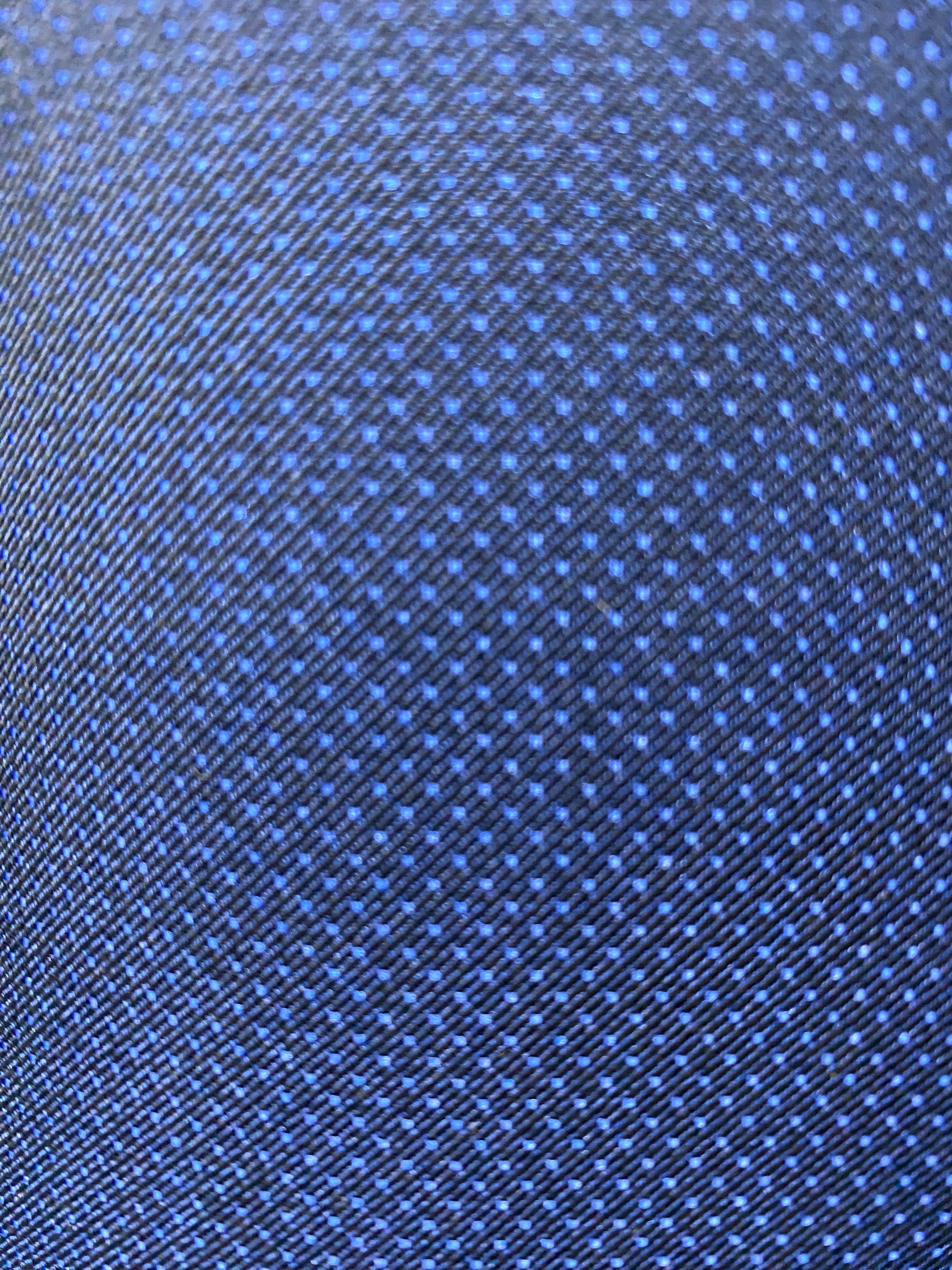 Modern Blue Pin Dot Tuxedo with Shawl Collar - Flat Front Pants