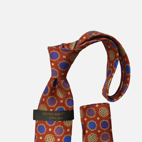 Steven Land Silk Big Knot Tie and Hanky | BW324 - Red