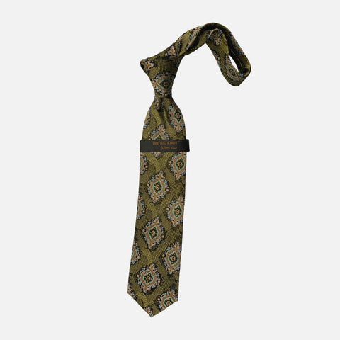 Steven Land Silk Big Knot Tie and Hanky | BW321 - BK/Gold