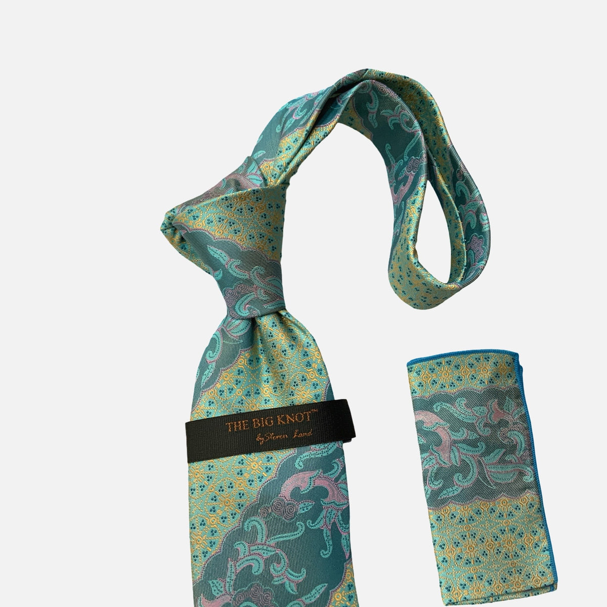 Steven Land Silk Big Knot Tie and Hanky | BW323 - Mint