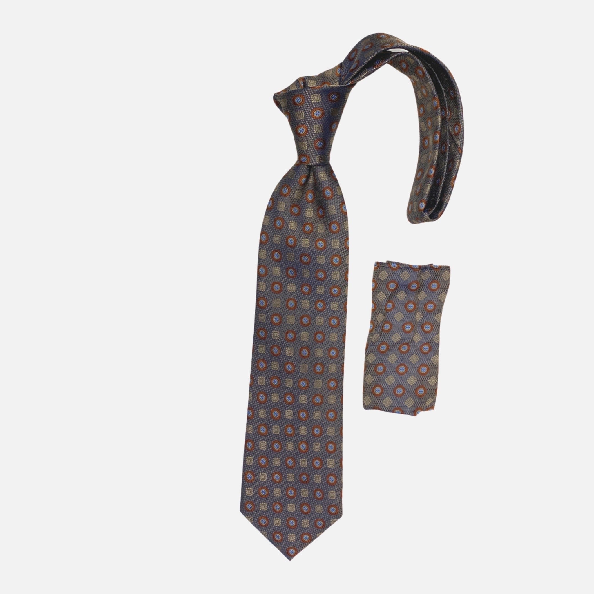 Taupe Premium Silk Tie and Hanky | Dolce Vita Fashions