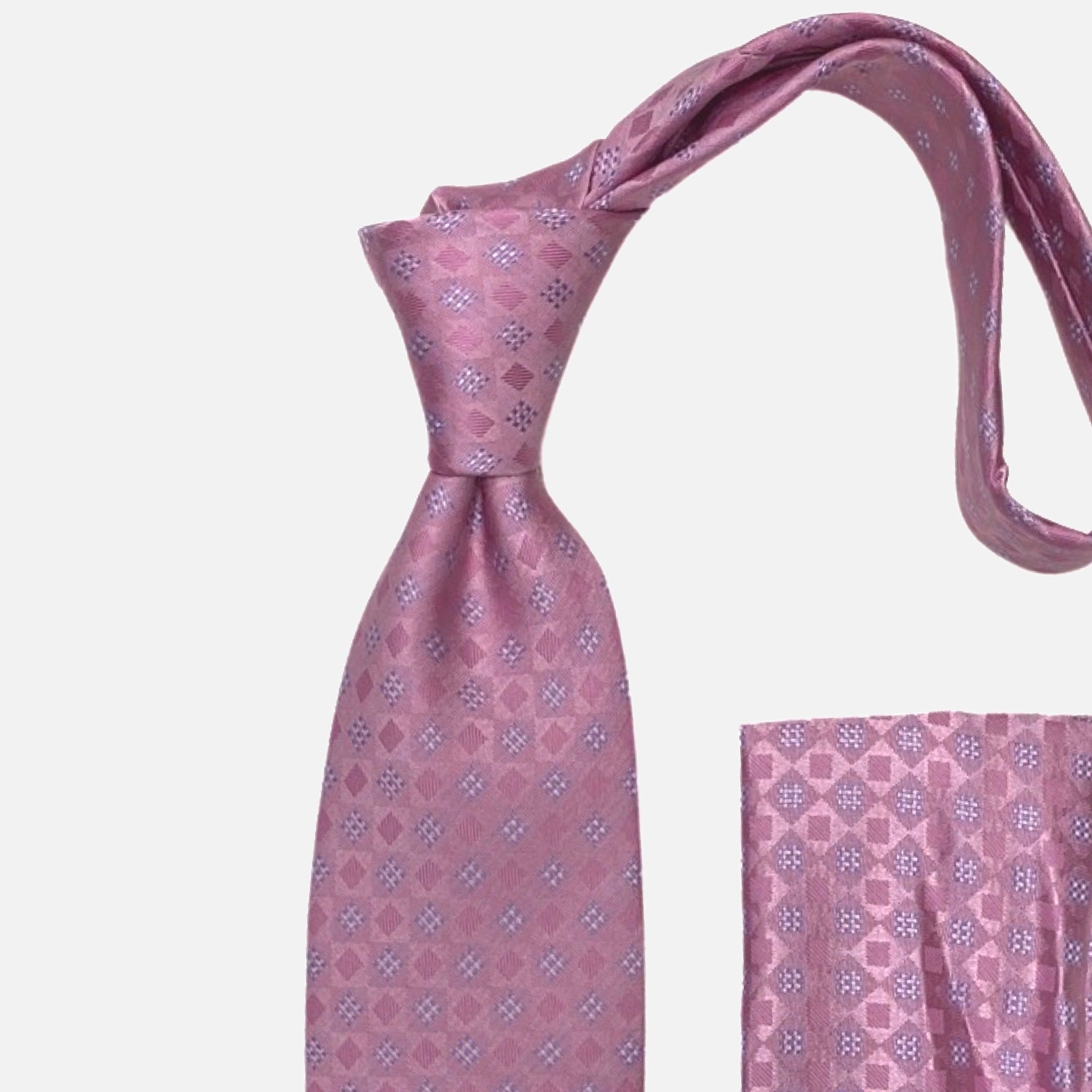Pink Premium Silk Tie and Hanky | Dolce Vita Fashions