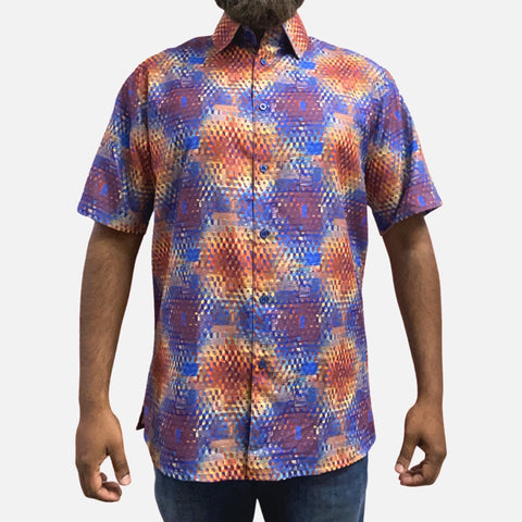 Men’s Multi Color Summer Short Sleeve Shirt | Classic Fit