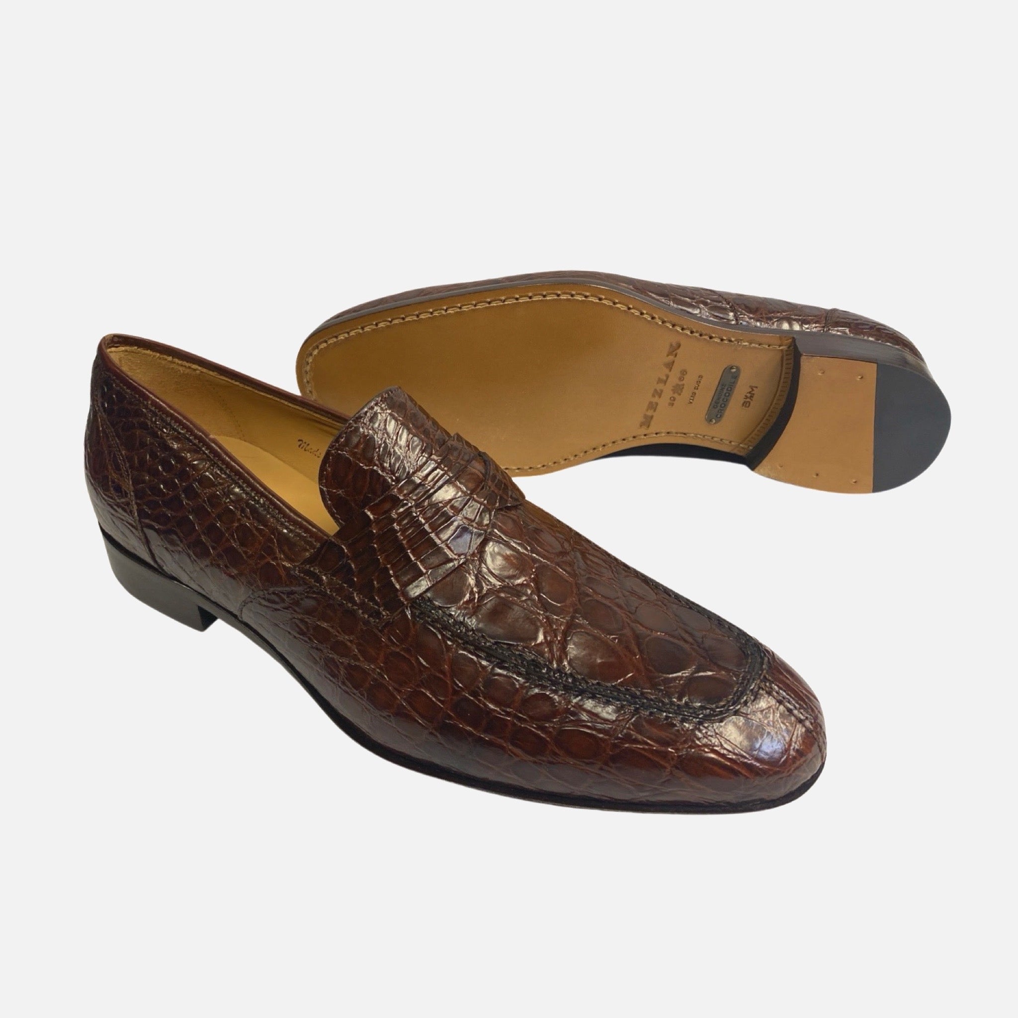 Mens crocodile shoe made in Spain brown “sport”