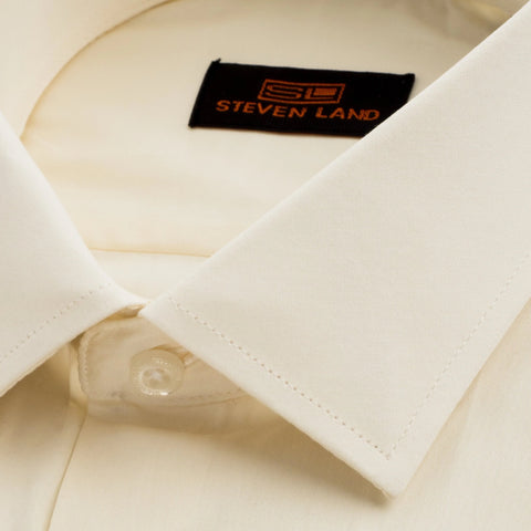 Steven Land Cream French Cuff Dress Shirt