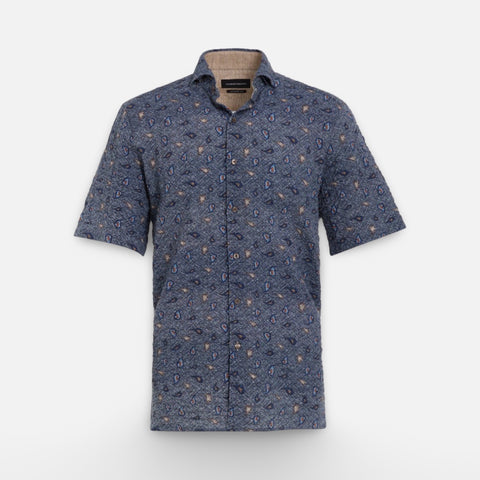 Men’s Luchiano Visconti Short Sleeve Shirt | Indigo