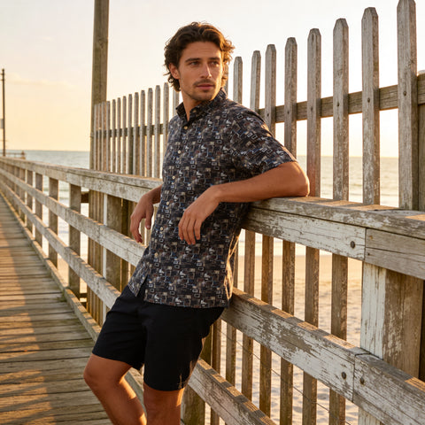 Men’s Luchiano Visconti Short Sleeve Shirt | Brick