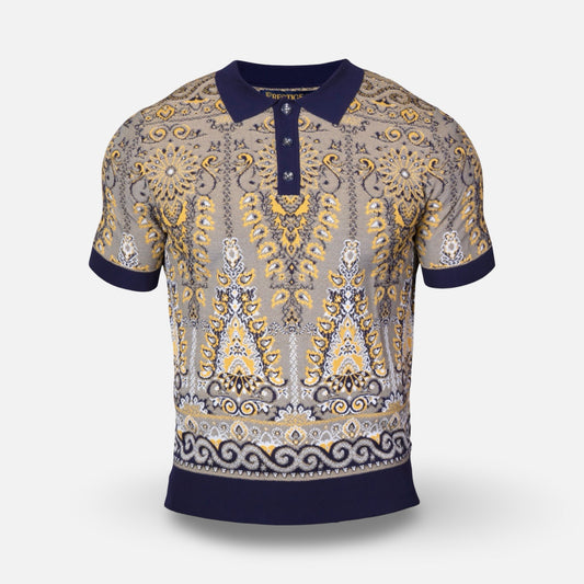 Prestige Polo Collar Summer Knit Pull over shirt | CMK-6009 Navy