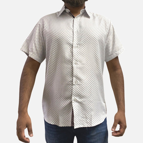 Mens White Short Sleeve Summer Shirt MS2289 | Slim Fit