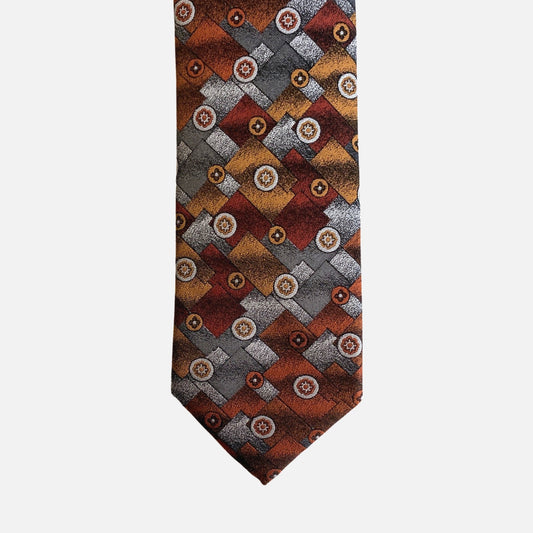 Steven Land Silk tie and Hanky “BW2435” Brown
