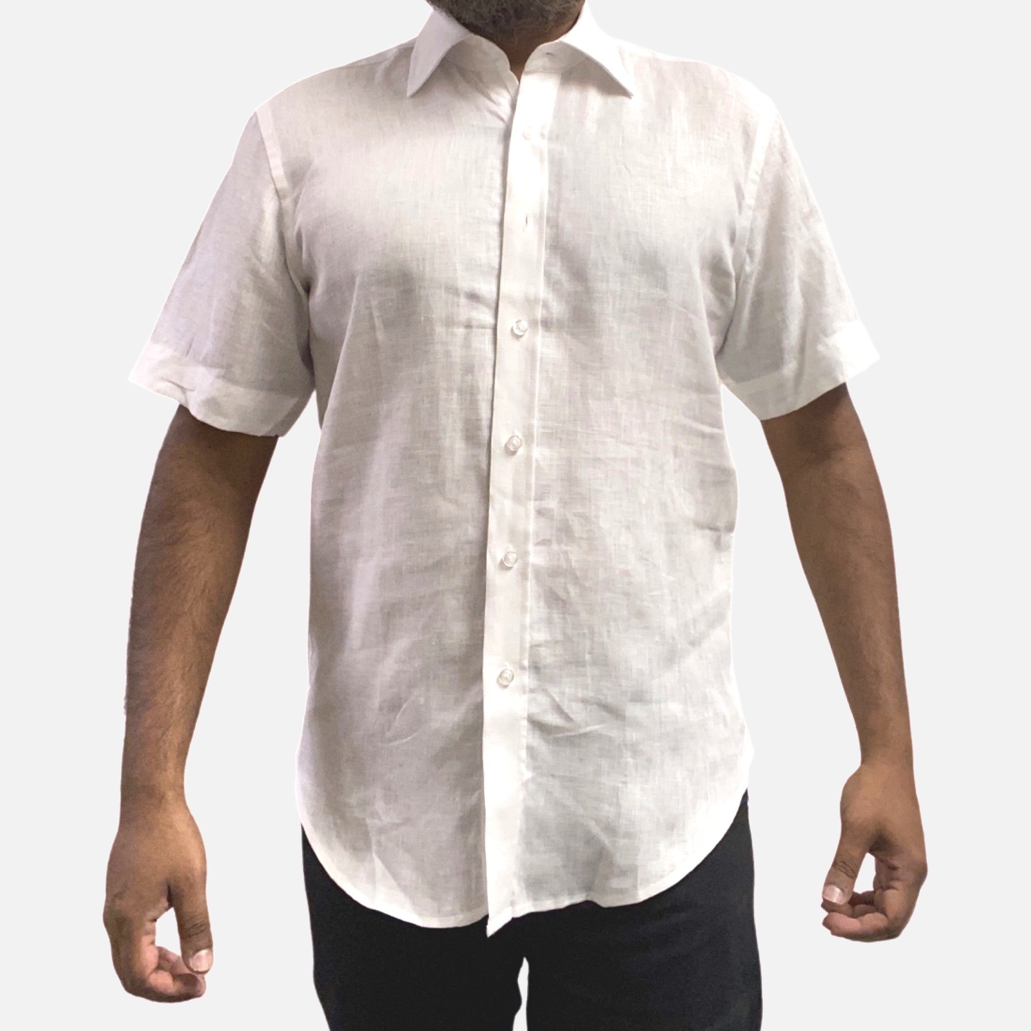 Men’s 100% Linen Shirt White | Classic Fit