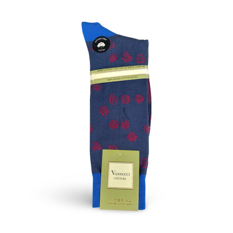 Mens Brown Check Fashion Socks V1423DE