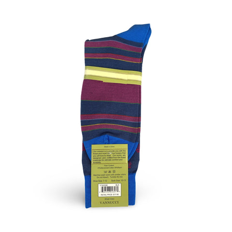 Mens Brown Check Fashion Socks V1423DE