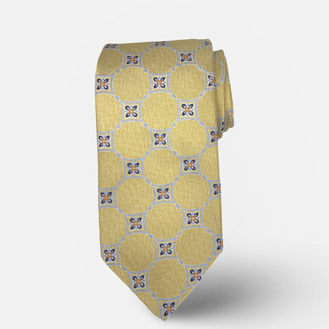 JZ Richards 100% Silk Yellow Textured Tie – Handcrafted in USA