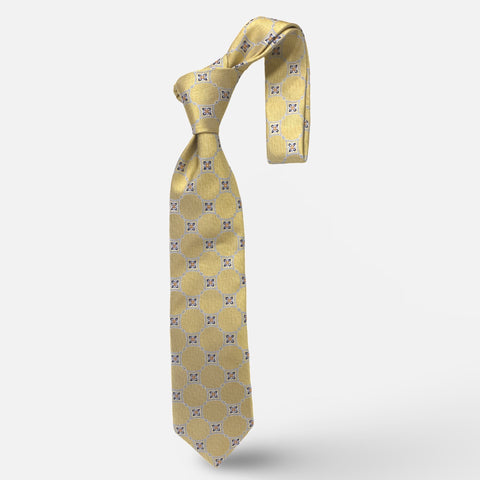 JZ Richards 100% Silk Yellow Textured Tie – Handcrafted in USA