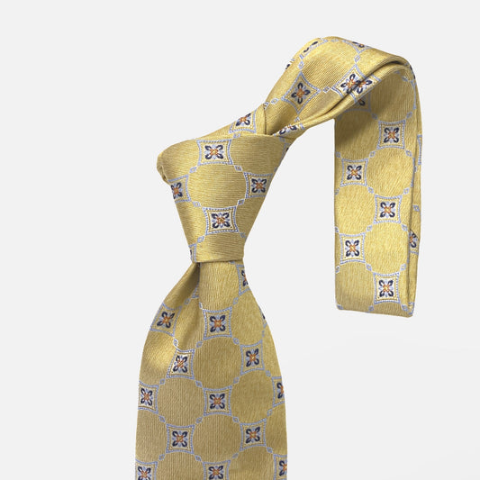 JZ Richards 100% Silk Yellow Textured Tie – Handcrafted in USA