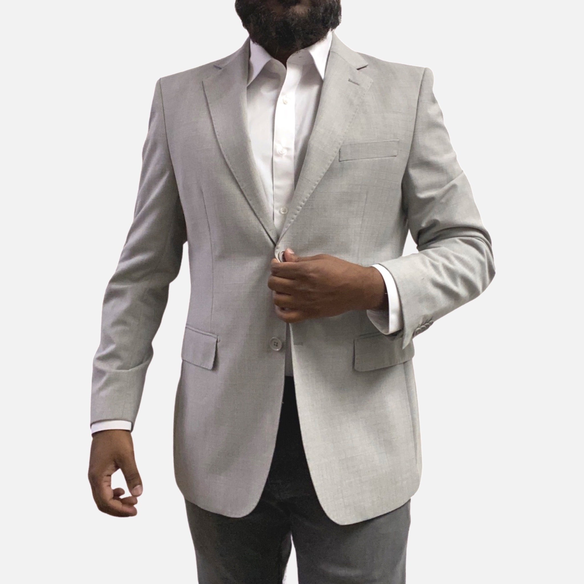 Men's Platinum Color Blazer - Classic fit, Single Breasted