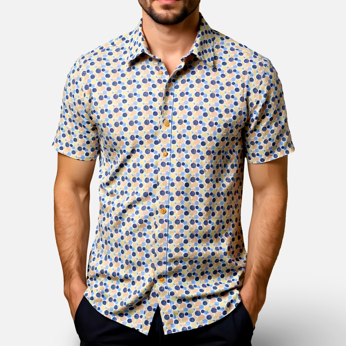 Men’s Luchiano Visconti Short Sleeve Shirt SEFSDT52 Men’s Luchiano Visconti Short Sleeve Shirt SEFSDT52