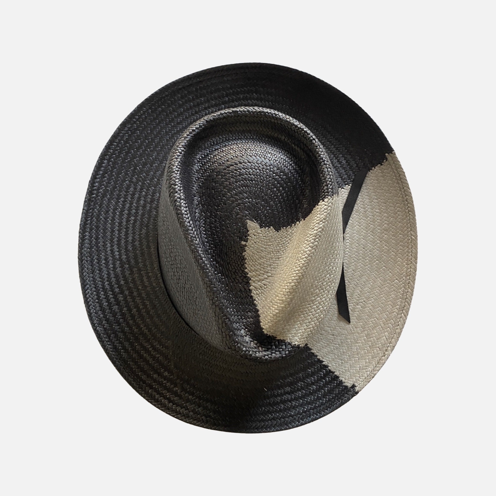Bailey 1922 Boreal Black/Ash Twisted Fedora - Genuine Panama Men's Hat M