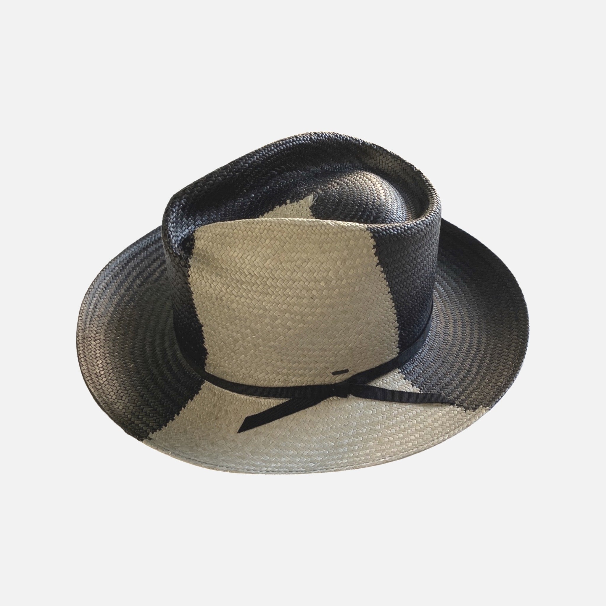 Bailey 1922 Boreal Black/Ash Twisted Fedora - Genuine Panama Men's Hat