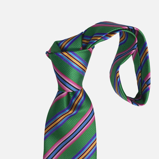 Premium silk diagonal striped tie