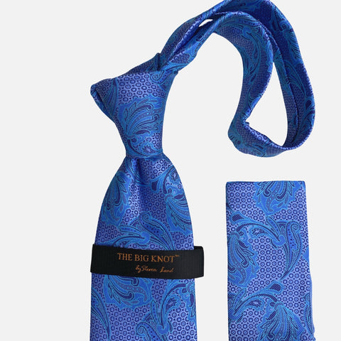 Steven Land Big Knot Silk Tie | BW326 Blue