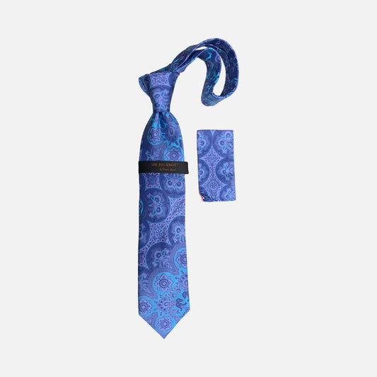 Steven Land Big Knot Silk Tie | BW331 Blue