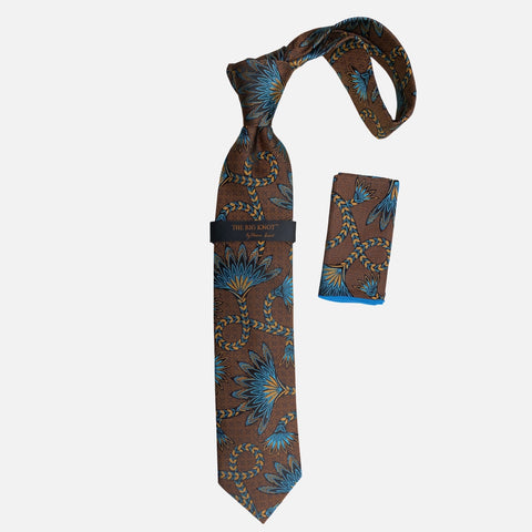 Steven Land Big Knot Silk Tie | BW320 Brown