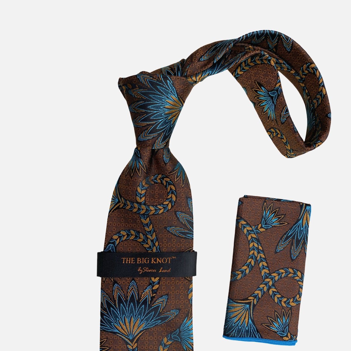 Steven Land Big Knot Silk Tie | BW320 Brown