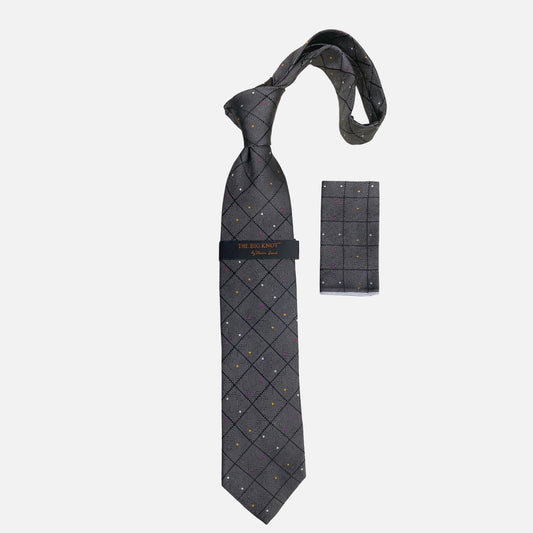 Steven Land Big Knot Silk Tie | BW302 Black