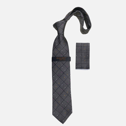 Steven Land Big Knot Silk Tie | BW302 Black