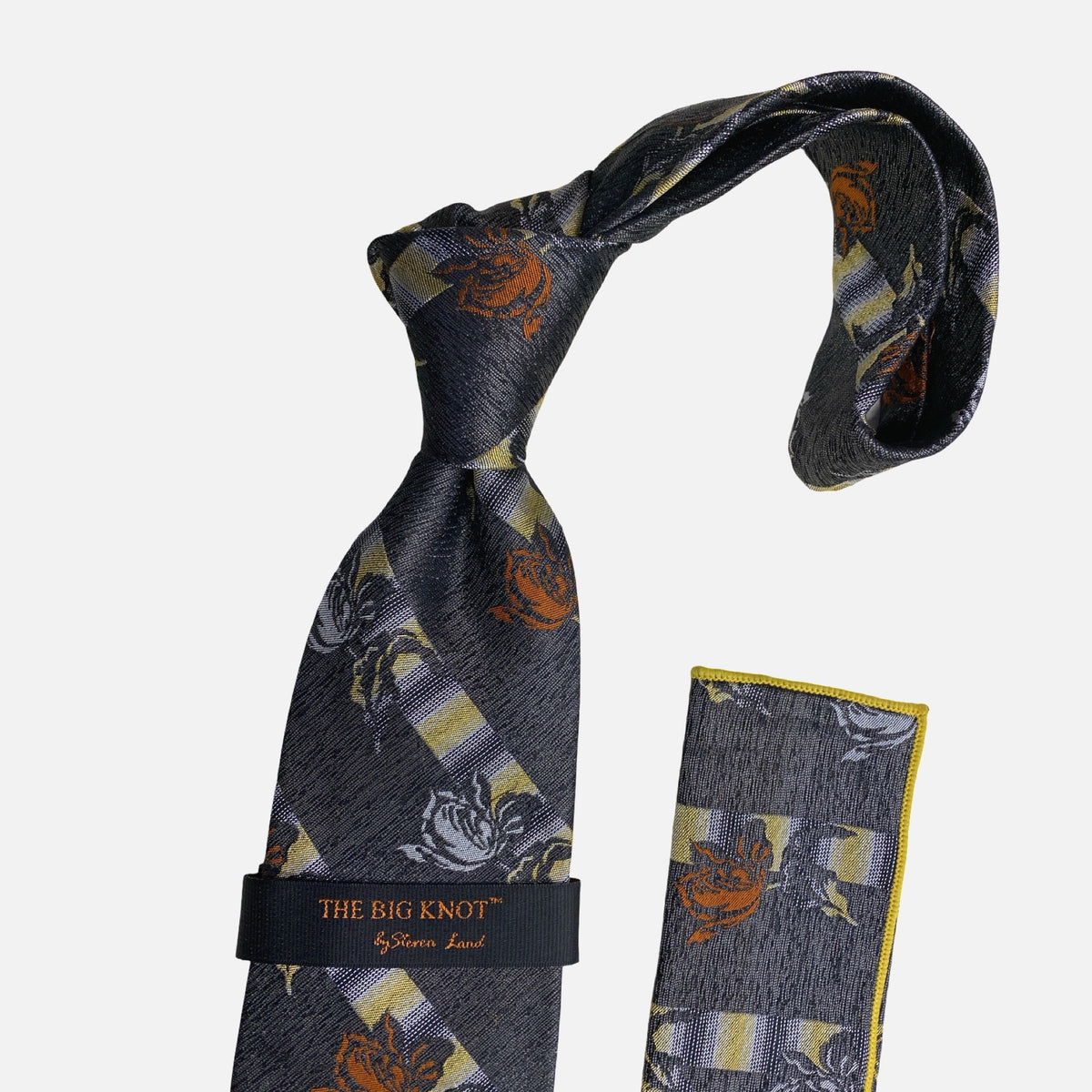 Steven Land Big Knot Silk Tie | BW300 Black