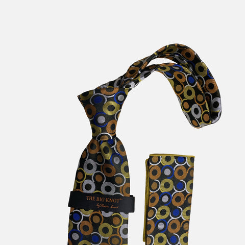 Steven Land Big Knot Silk Tie | BW311 BK Gold