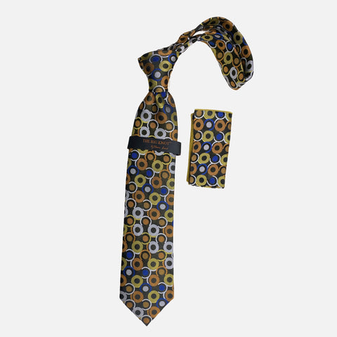 Steven Land Big Knot Silk Tie | BW311 BK Gold