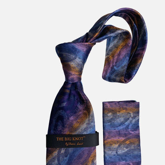 Steven Land Big Knot Silk Tie | BW2102 Navy