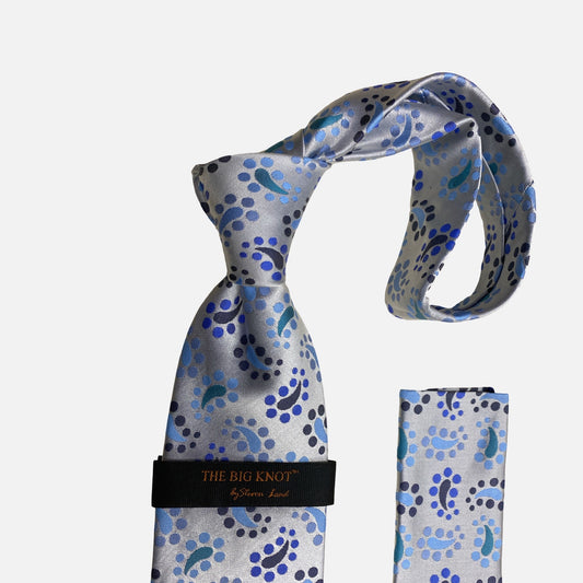 Steven Land Big Knot Silk Tie | BW2433 Light Blue