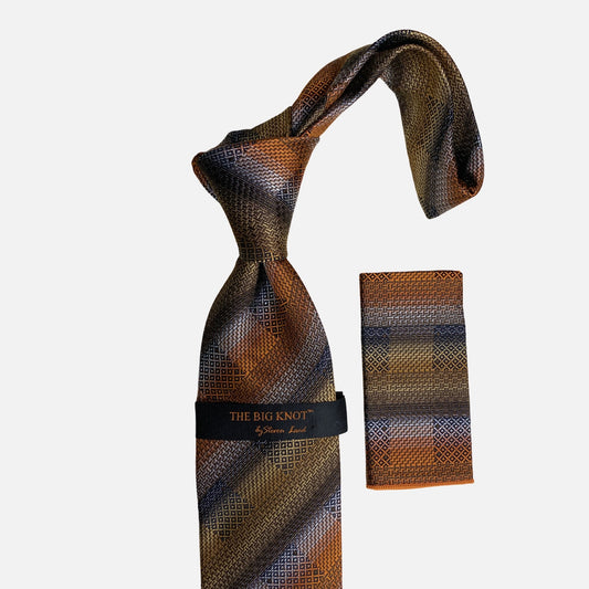Steven Land Big Knot Silk Tie | BW2110 Brown