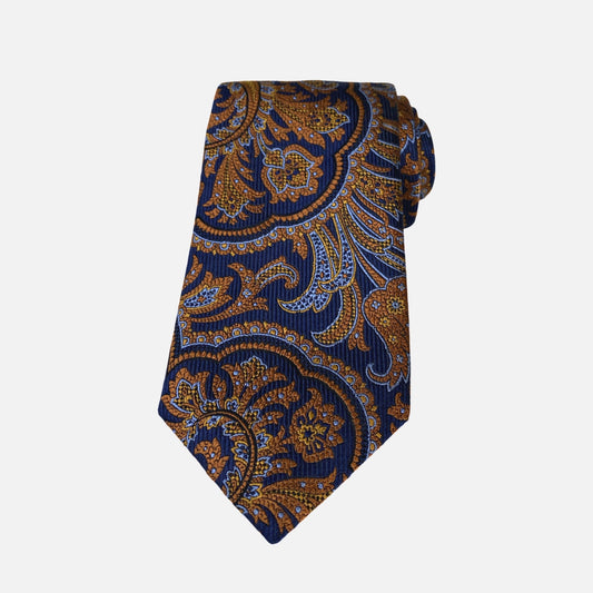 Premium textured silk paisley neckties for men