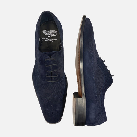 Clearance | Men’s Blue Suede Italian Shoe | Last Pairs